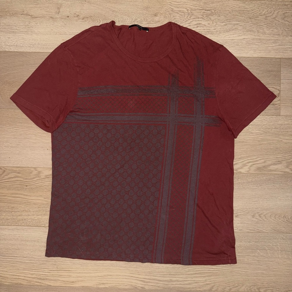 Gucci GG Kefia Print Red T-Shirt